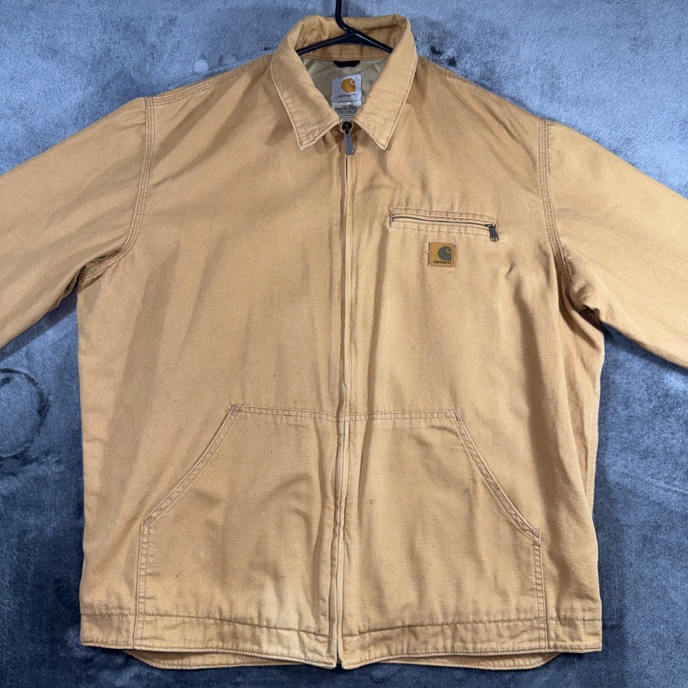 Carhartt J169 BRN‎ Sandstone Duck Detroit Jacket Brown Mens Large Regular